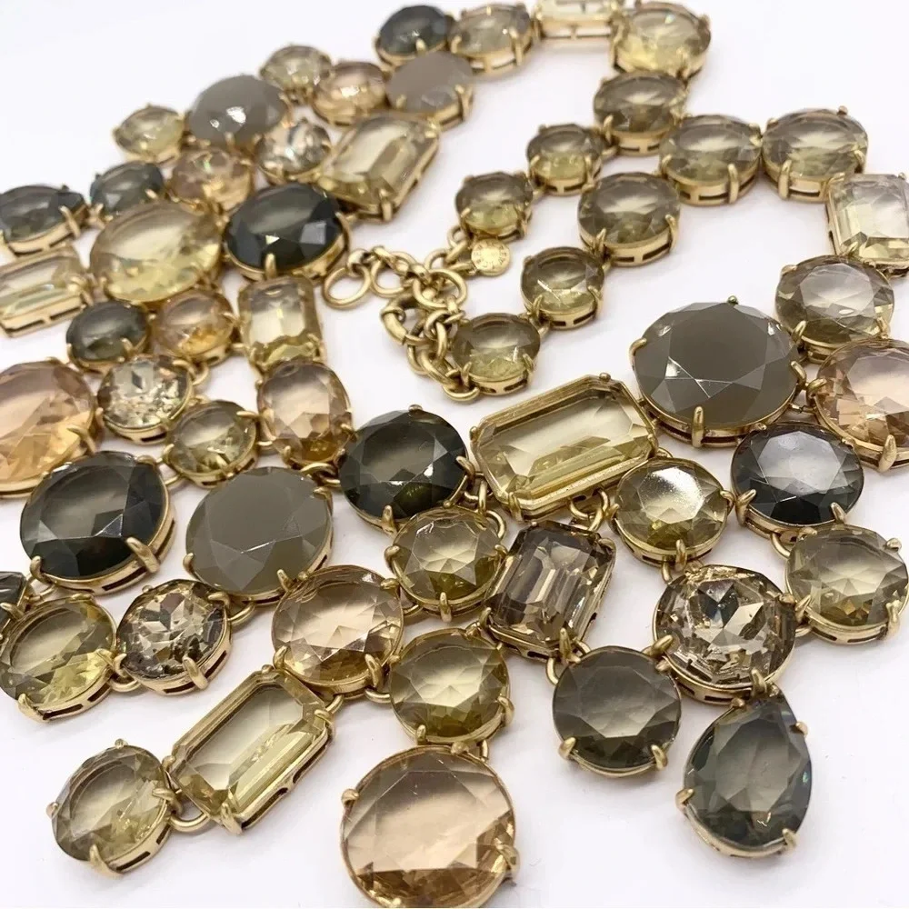 J. Crew Jeweled Waterfall Necklace